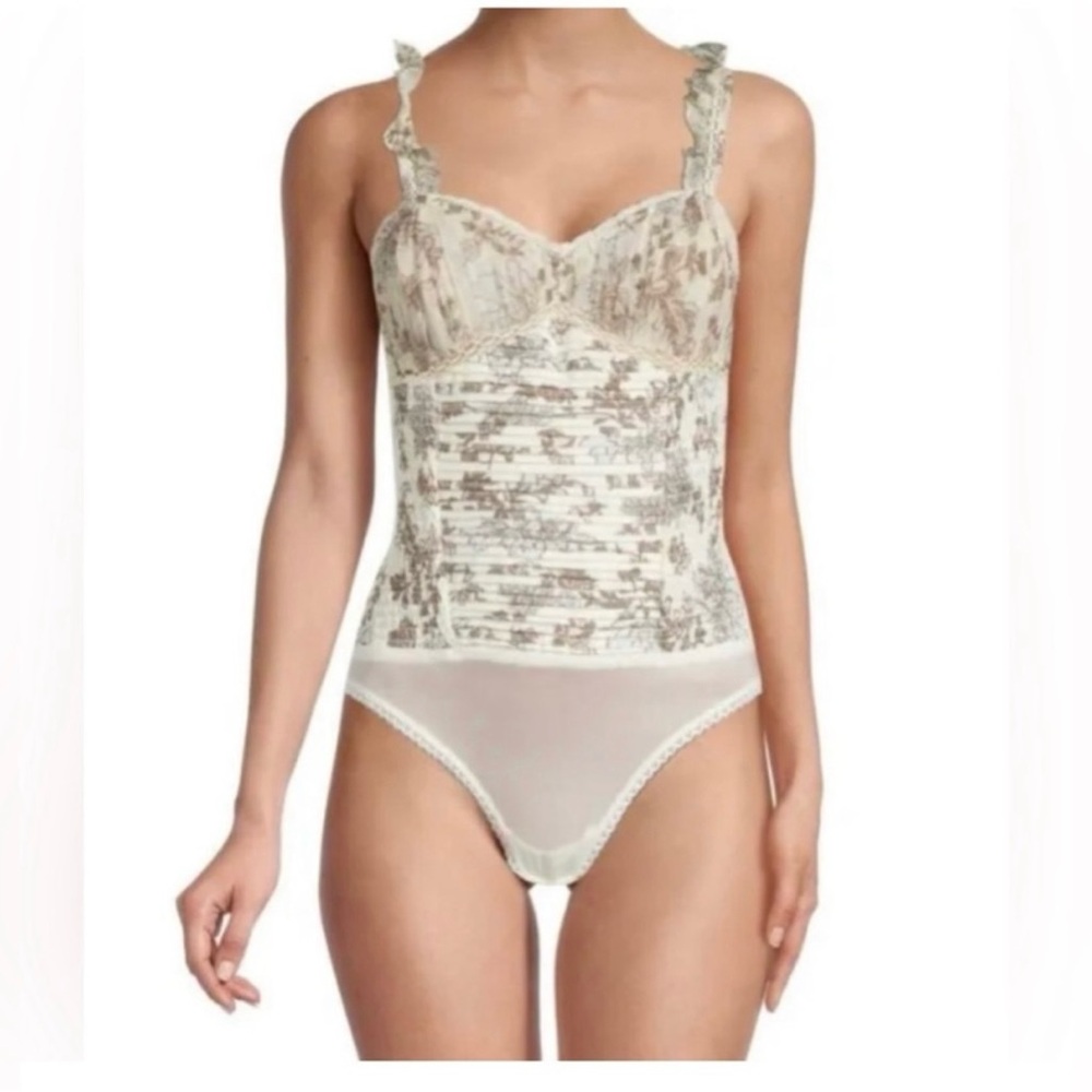 NWT - Free People Weekend Plans bodysuit. Tea combo - Size Medium